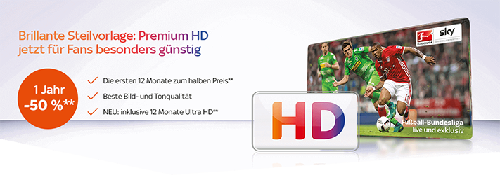 Sky Premium HD Special Angebot für Bestandskunden
