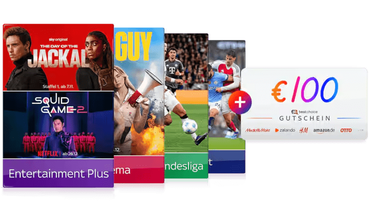 Sky Komplett Angebot: Alles von Sky inkl. Paramount+ und Netflix für nur 45 € mtl. - inkl. 100 € Gutschein
