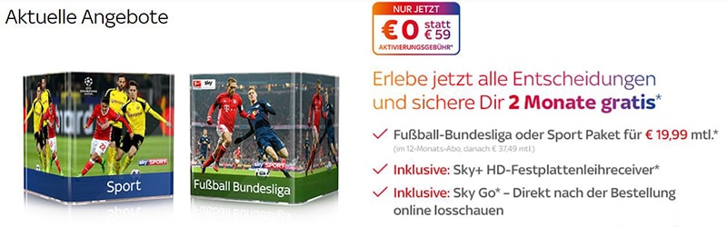 Sky Neukunden Angebot Sky Neukunden Angebot