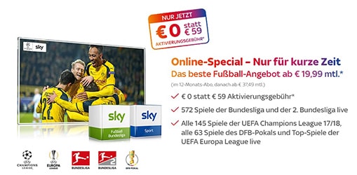 Fußball Bundesliga Angebot für 19,99 Euro