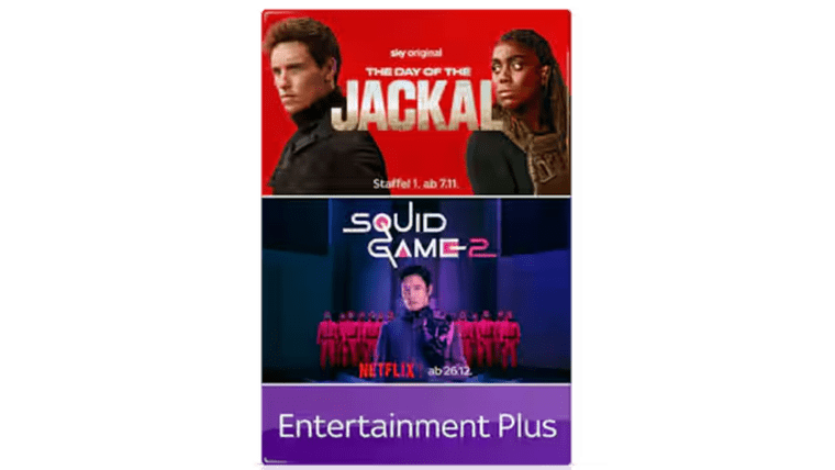 Sky Entertainment Plus (inkl. Netflix Basis) für nur 15 € mtl. 